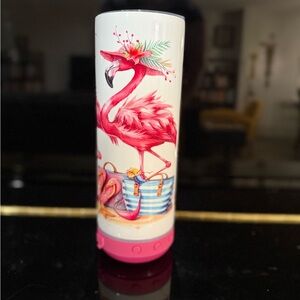 Flamingo 20 oz Stainless Steel LED Bluetooth Tumbler
